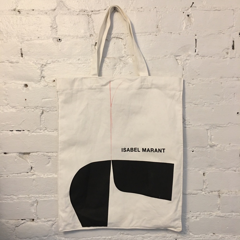 Isabel Marant canvas tote bag graphic print